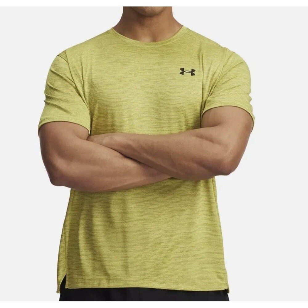 Under Armour Men’s UA Tech Vent Short Sleeve Yellow Blend Shirt – XL – NWT